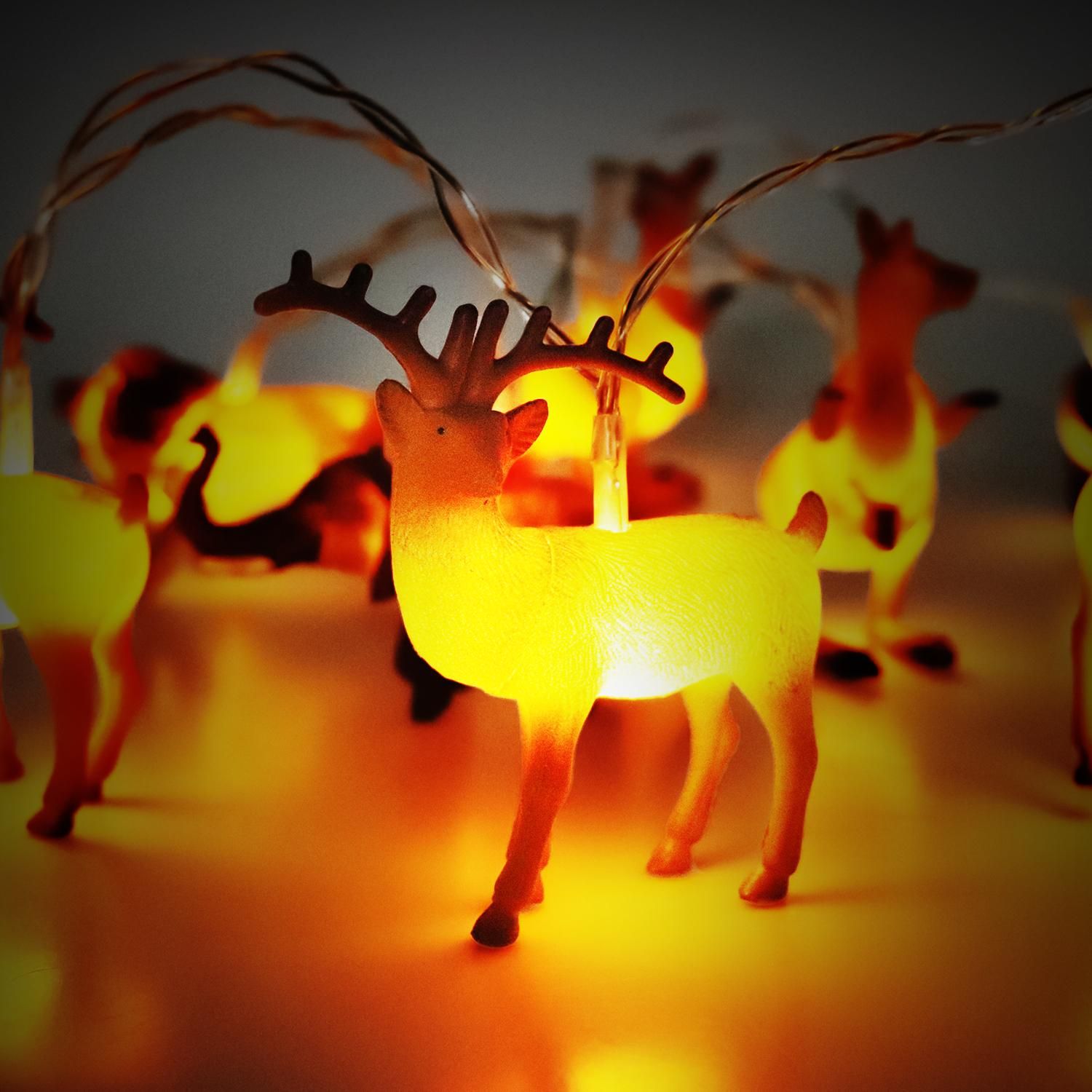 Animal String Lights 10 LEDs Small Animals String Lights Children Room view 2