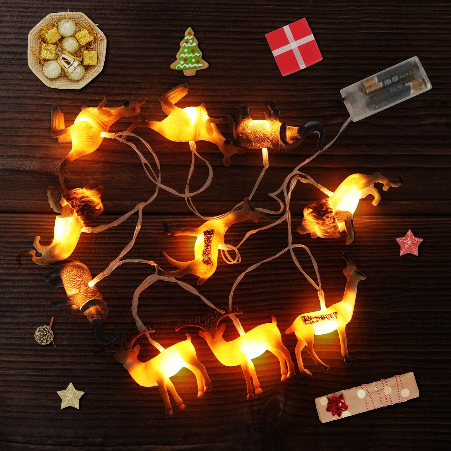 Animal String Lights 10 LEDs Small Animals String Lights Children Room view 4