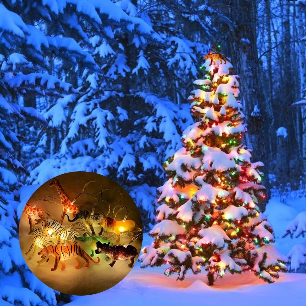 Animal String Lights 10 LEDs Small Animals String Lights Children Room view 10