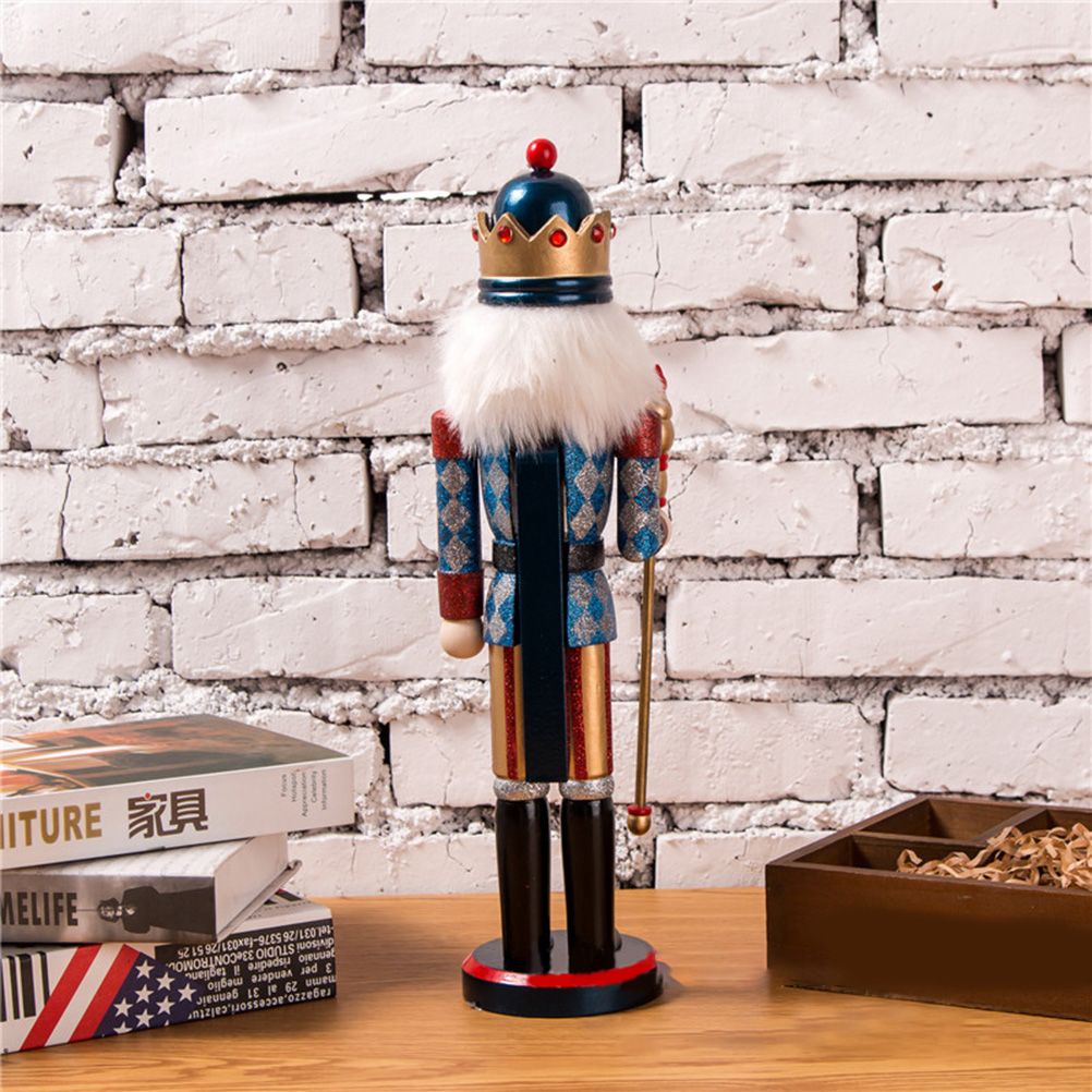 Nutcracker Soldier Ornaments 38cm Nutcracker Figure Wooden Ornaments for Home view 7
