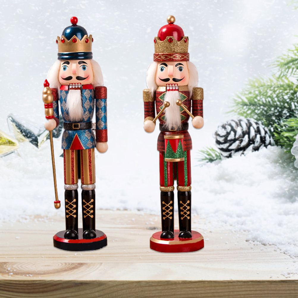 Nutcracker Soldier Ornaments 38cm Nutcracker Figure Wooden Ornaments for Home view 9