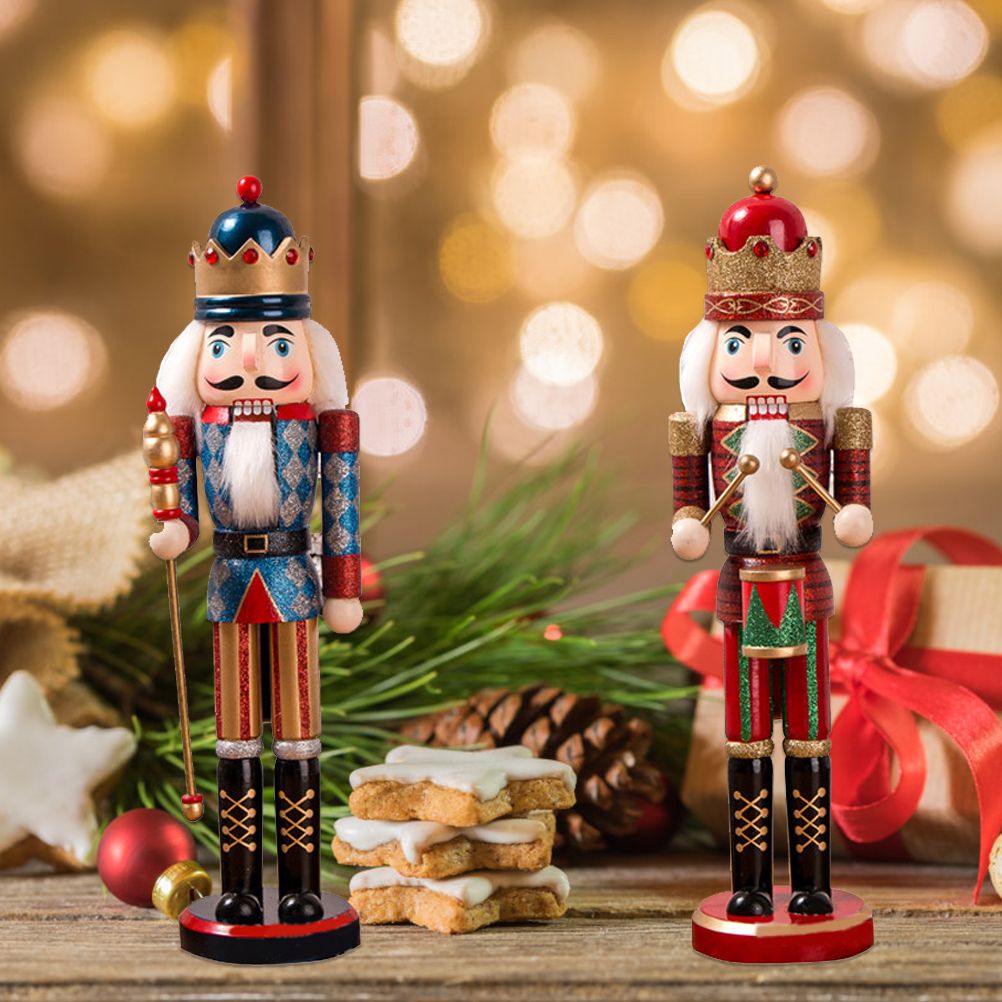 Nutcracker Soldier Ornaments 38cm Nutcracker Figure Wooden Ornaments for Home view 10