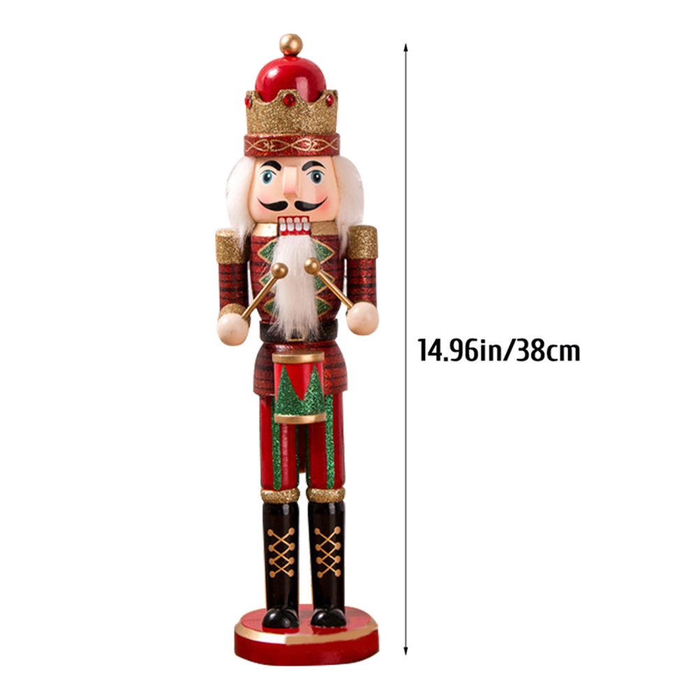 Nutcracker Soldier Ornaments 38cm Nutcracker Figure Wooden Ornaments for Home view 2