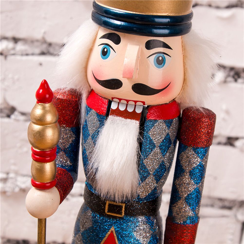 Nutcracker Soldier Ornaments 38cm Nutcracker Figure Wooden Ornaments for Home view 5