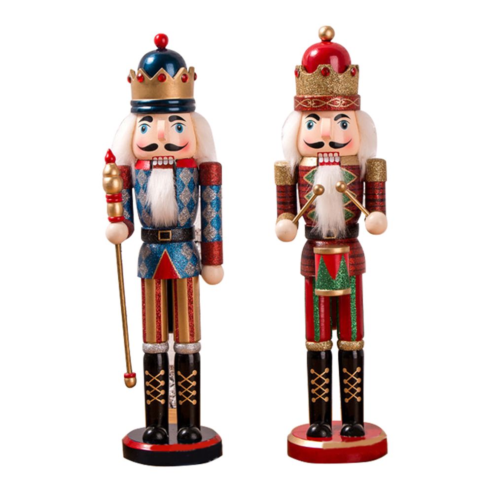 Nutcracker Soldier Ornaments 38cm Nutcracker Figure Wooden Ornaments for Home view 8