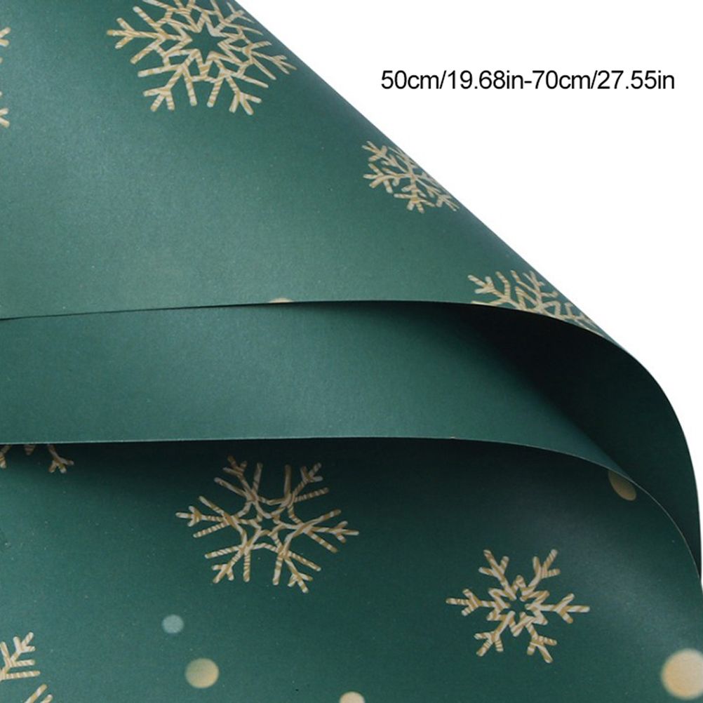 Christmas Kraft Wrapping Paper Christmas Elements Collection Double Sided view 2
