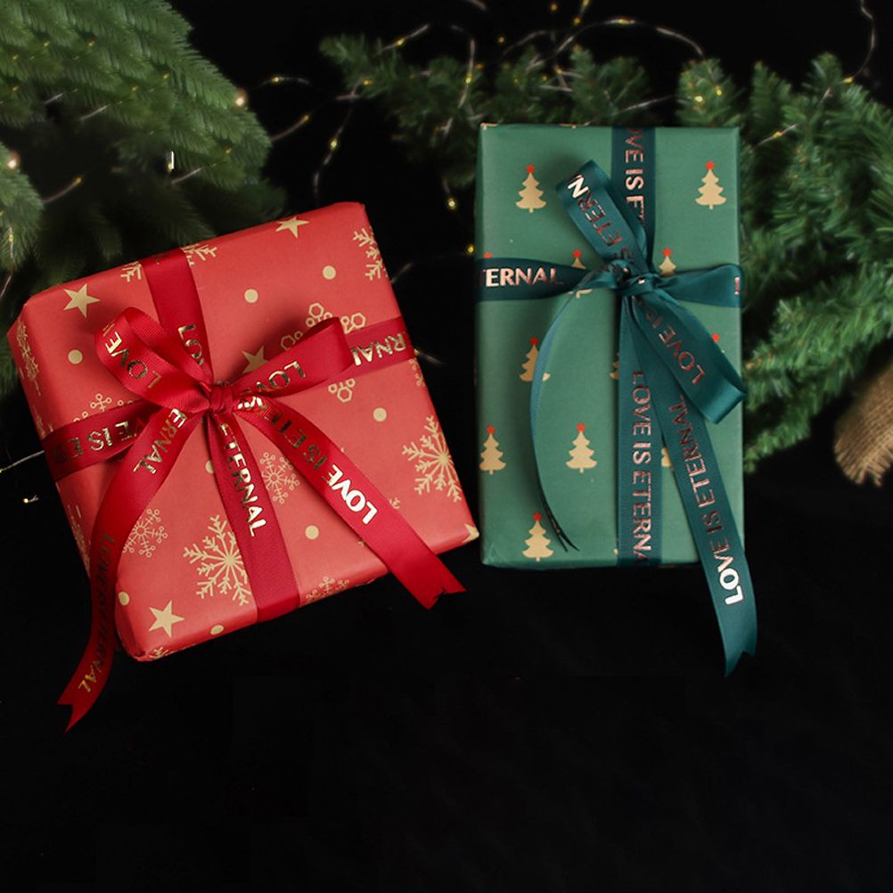 Christmas Kraft Wrapping Paper Christmas Elements Collection Double Sided view 6