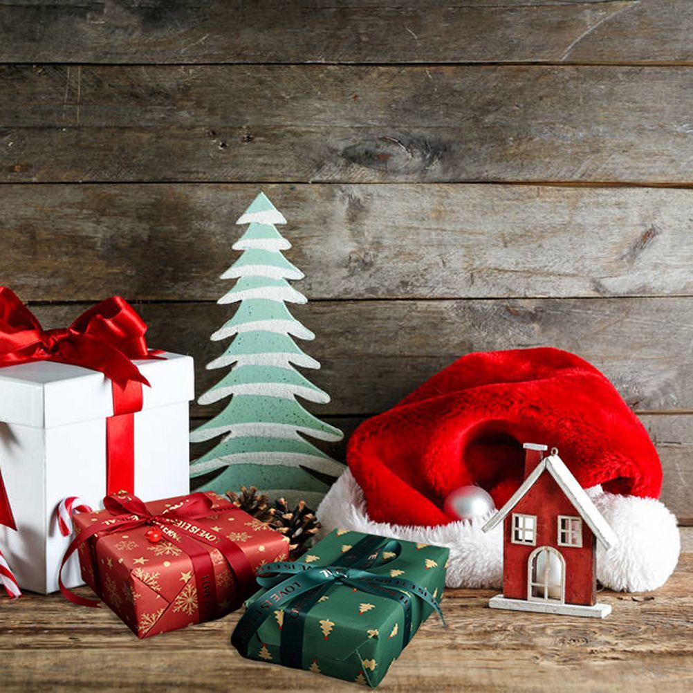 Christmas Kraft Wrapping Paper Christmas Elements Collection Double Sided view 7