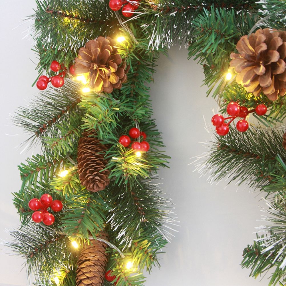 Christmas Garland With 50 Led Lighting Artificial Christmas Fir Garland view 4