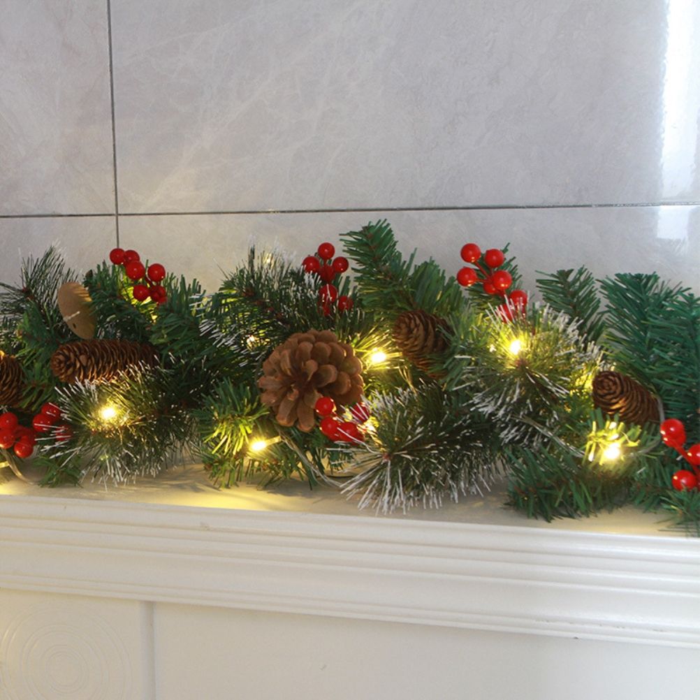 Christmas Garland With 50 Led Lighting Artificial Christmas Fir Garland view 6