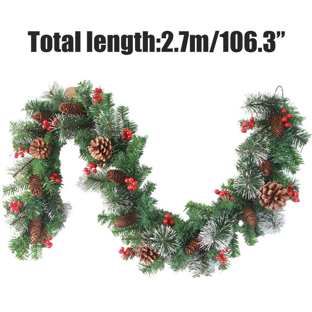 Christmas Garland With 50 Led Lighting Artificial Christmas Fir Garland view 2