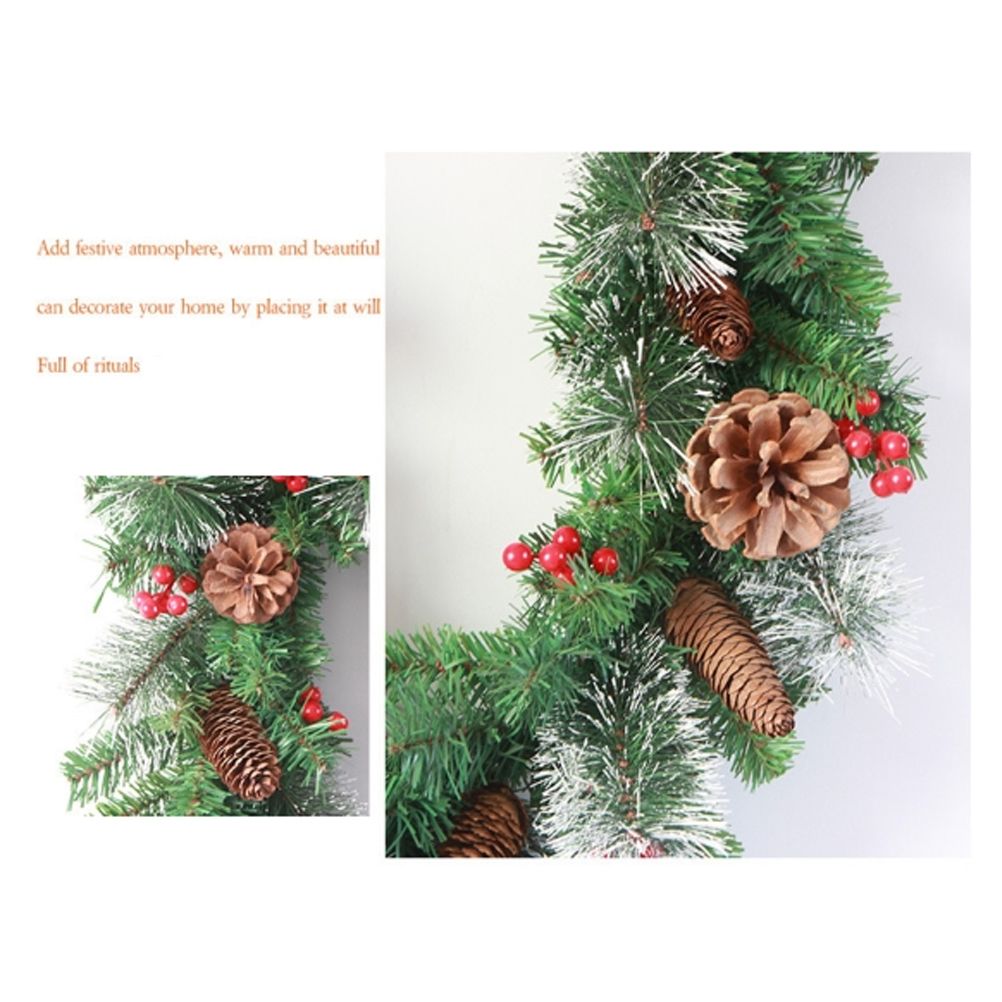 Christmas Garland With 50 Led Lighting Artificial Christmas Fir Garland view 3