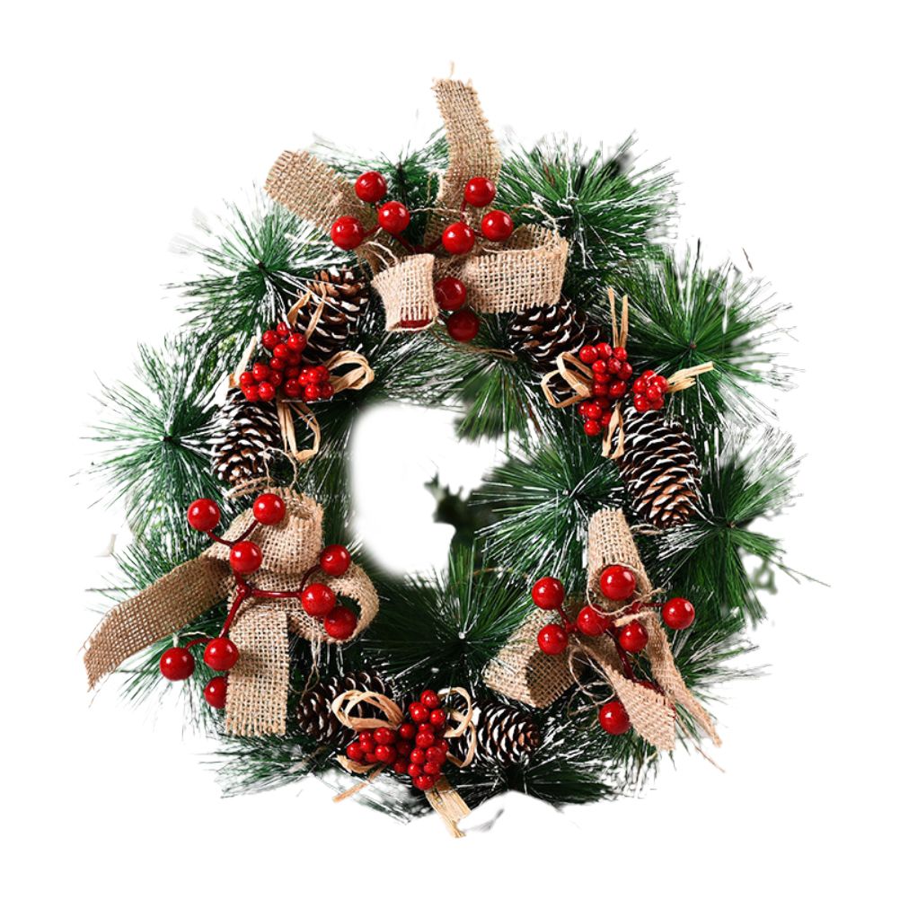 Christmas Wreath Artificial Christmas Hanging Wreath for Front Door Wall Tree