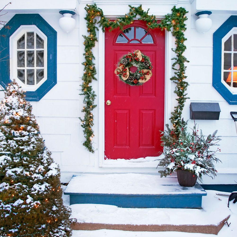 Christmas Wreath Artificial Christmas Hanging Wreath for Front Door Wall Tree view 8