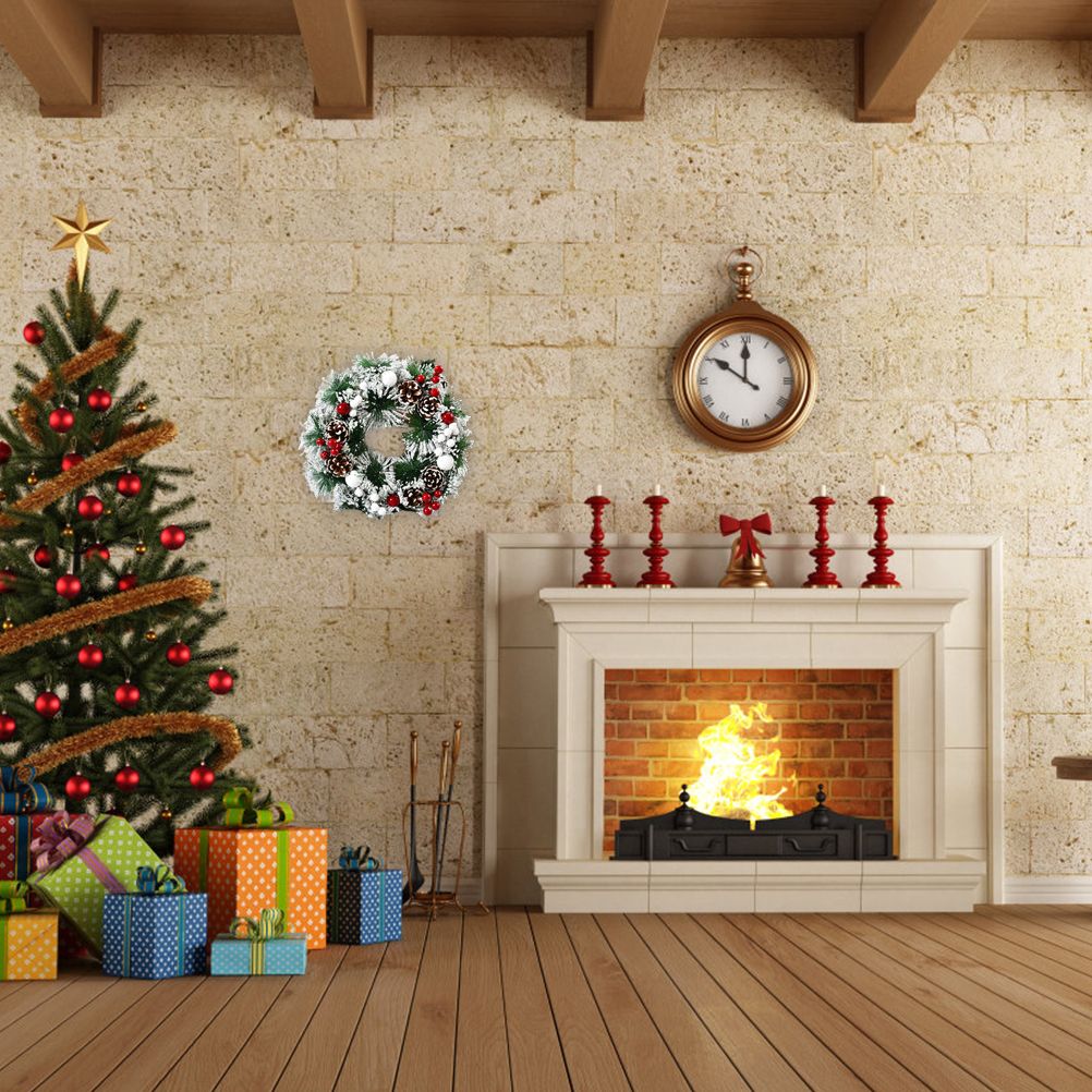 Christmas Wreath Artificial Christmas Hanging Wreath for Front Door Wall Tree view 9