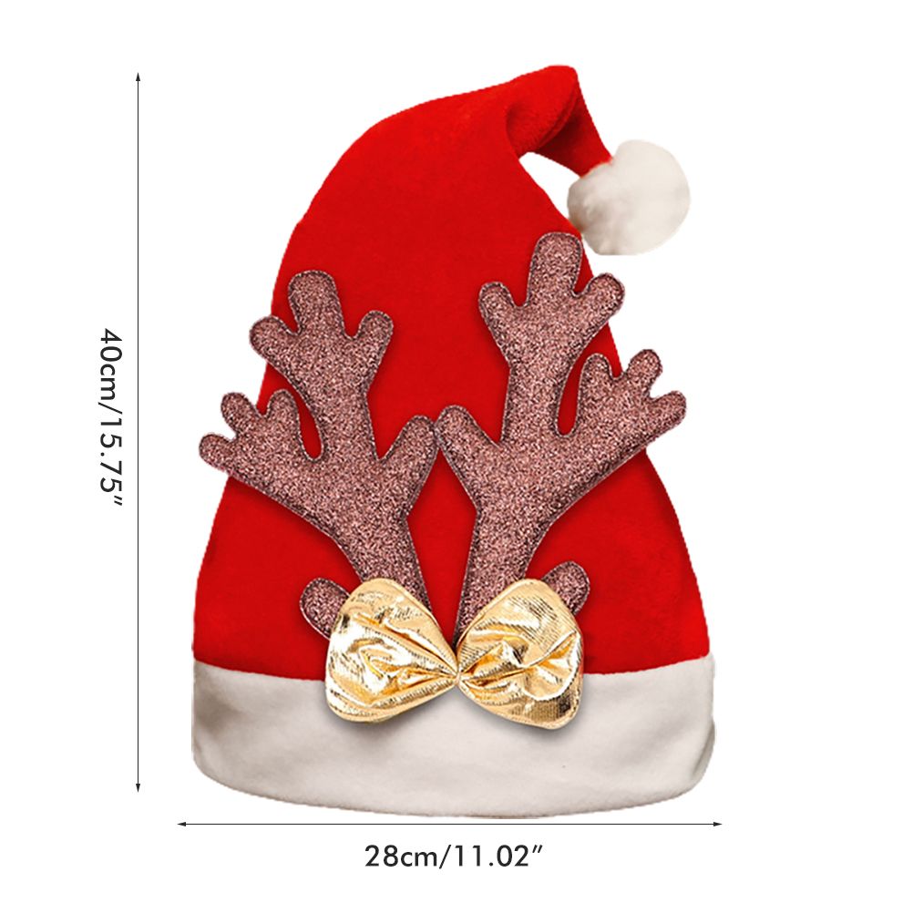 Christmas Santa Claus Hat Warm Cosplay Party Holiday Costume Props Decoration view 2