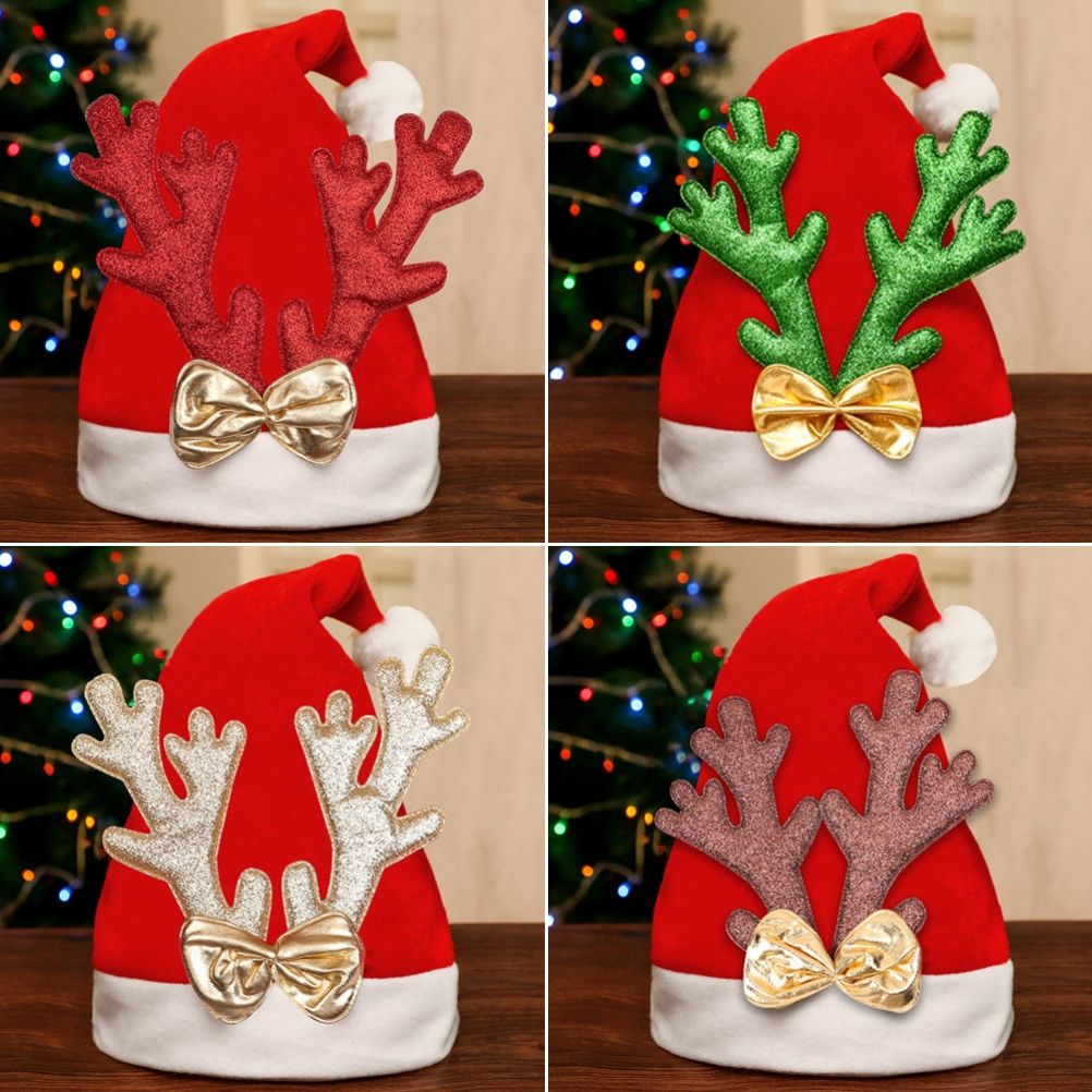 Christmas Santa Claus Hat Warm Cosplay Party Holiday Costume Props Decoration view 4