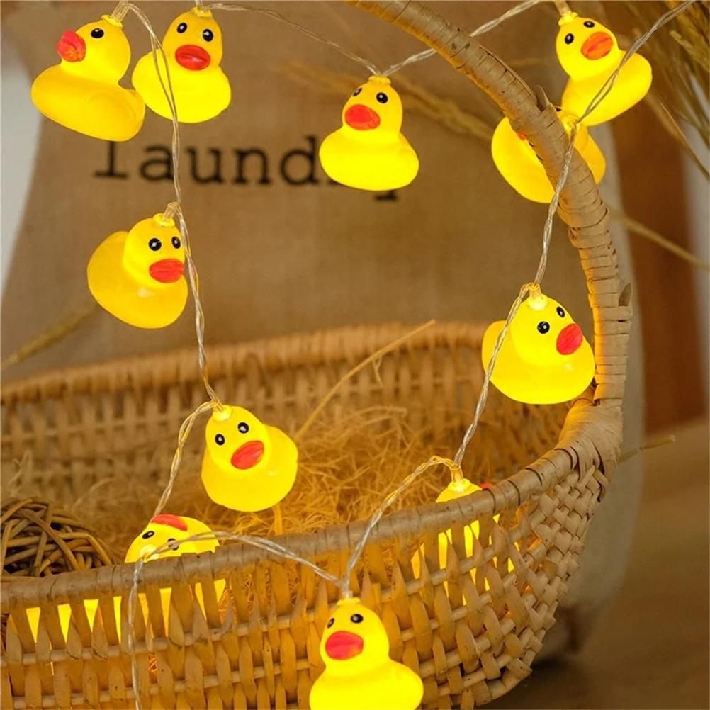 LED String Light Cute Mini Yellow Duck Animal Light String for Garden Terrace view 2