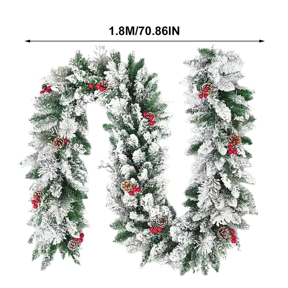 Christmas Rattan Garland Artificial Xmas Rattan Decoration Christmas view 2
