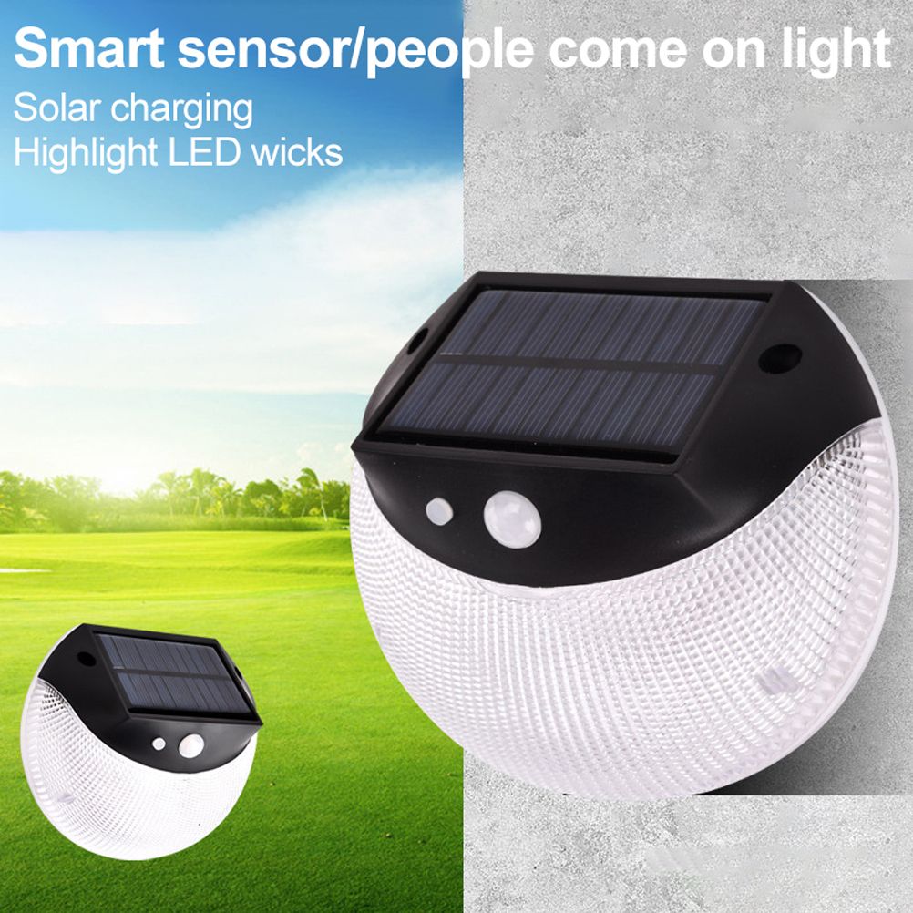 Solar Deck Lighting Round Wall Lights Outdoor Wireless Solar Induction Light view 6
