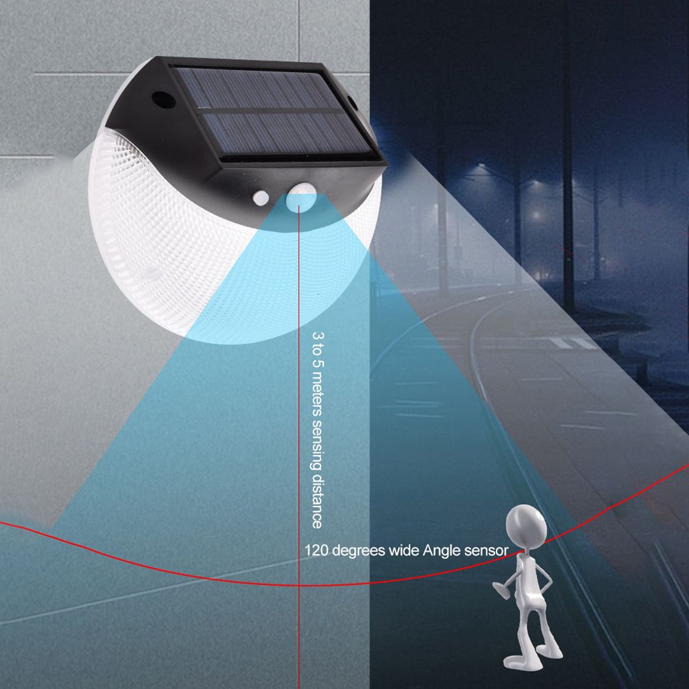 Solar Deck Lighting Round Wall Lights Outdoor Wireless Solar Induction Light view 8