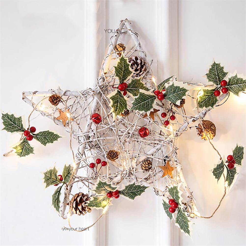 LED Christmas Decoration Light Christmas Red Fruit Leaf Copper Wire Lamp view 3