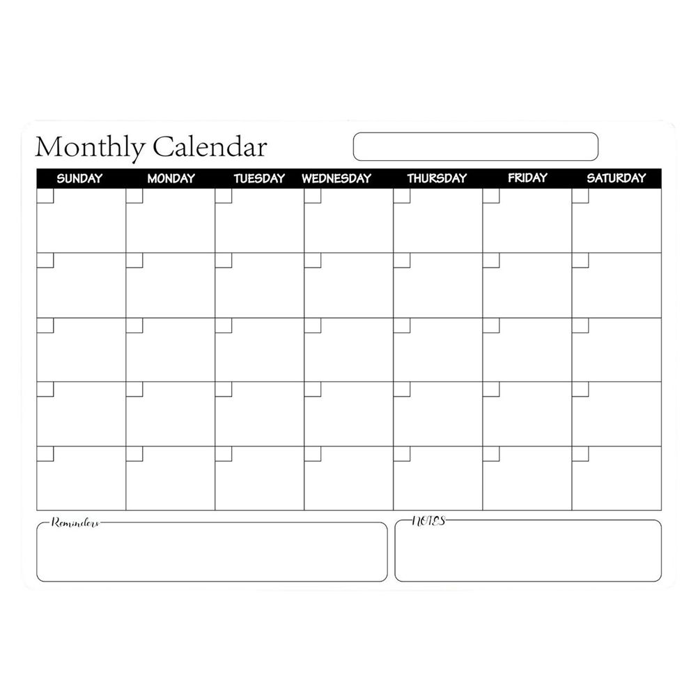 Rewritable Magnetic Whiteboard Refrigerator Calendar Message Board Monthly