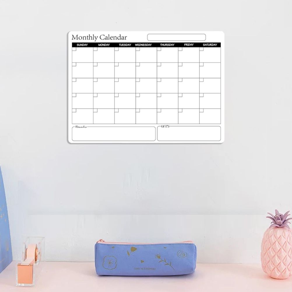 Rewritable Magnetic Whiteboard Refrigerator Calendar Message Board Monthly view 9