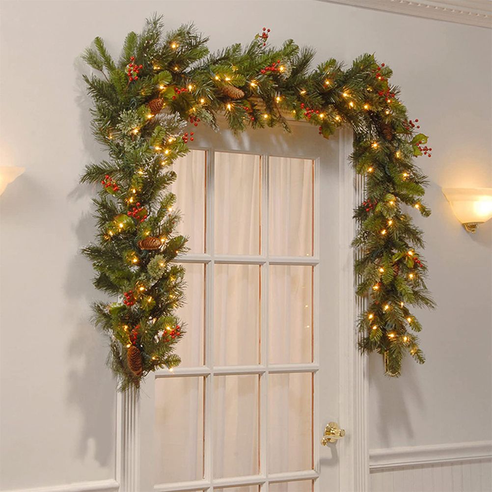 2.7m Christmas Rattan Garland with 50 Led Lights Artificial Christmas Garland view 3