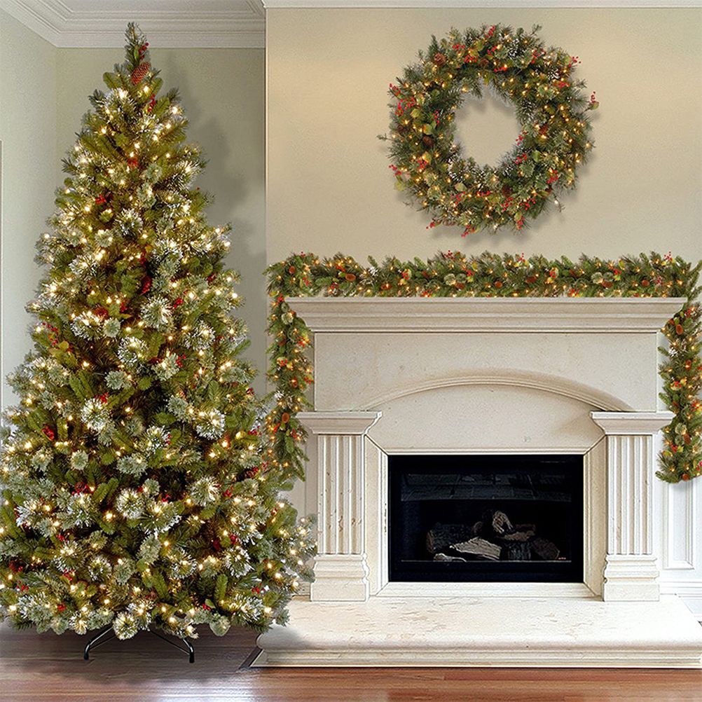 2.7m Christmas Rattan Garland with 50 Led Lights Artificial Christmas Garland view 4
