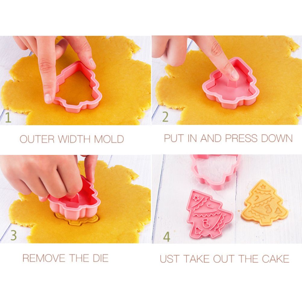 Christmas Cutter Mold Set 6 Piece Pattern Kitchen DIY Baking Mold For Biscuits view 3