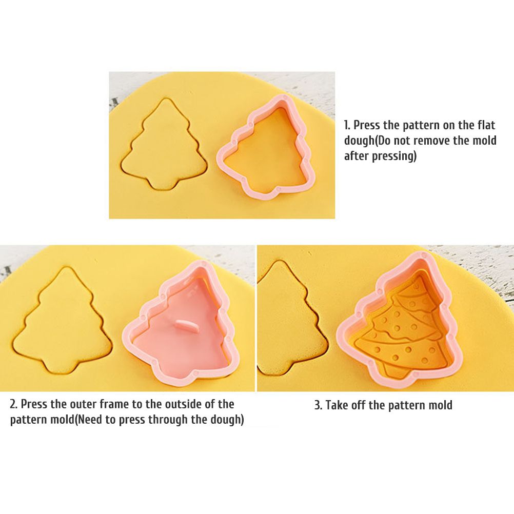 8 Pcs/Set Christmas Themed Cutters Santa Claus Christmas Tree DIY 3D Biscuits view 7