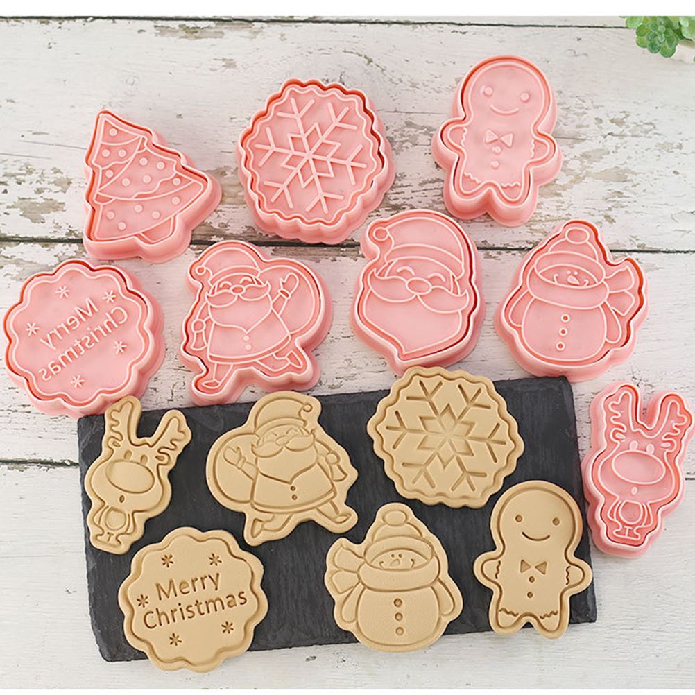 8 Pcs/Set Christmas Themed Cutters Santa Claus Christmas Tree DIY 3D Biscuits view 8