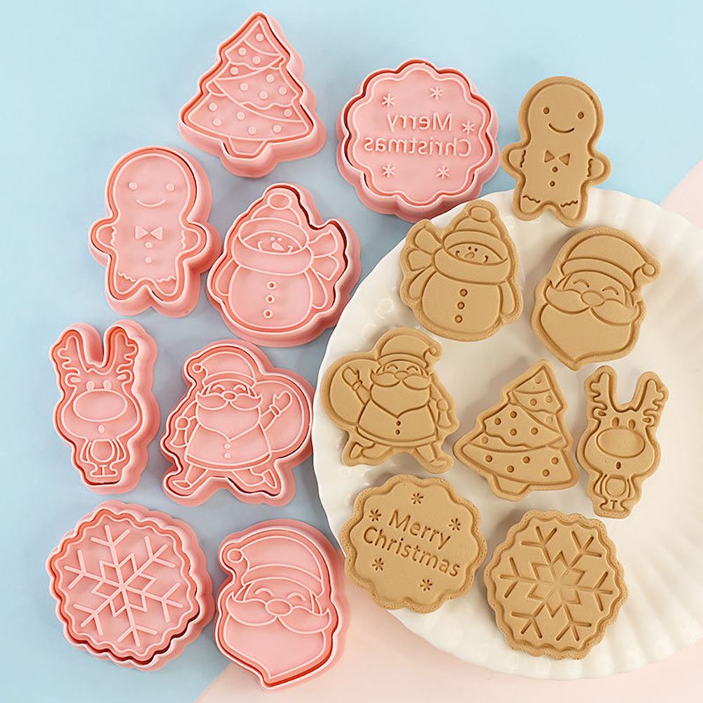 8 Pcs/Set Christmas Themed Cutters Santa Claus Christmas Tree DIY 3D Biscuits view 9