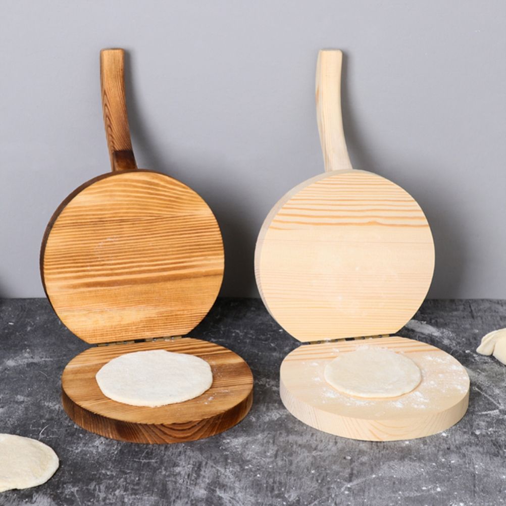 Wooden Dough Presser Tool Dumpling Skin Pressing Tool Dumpling Wrapper Making view 8