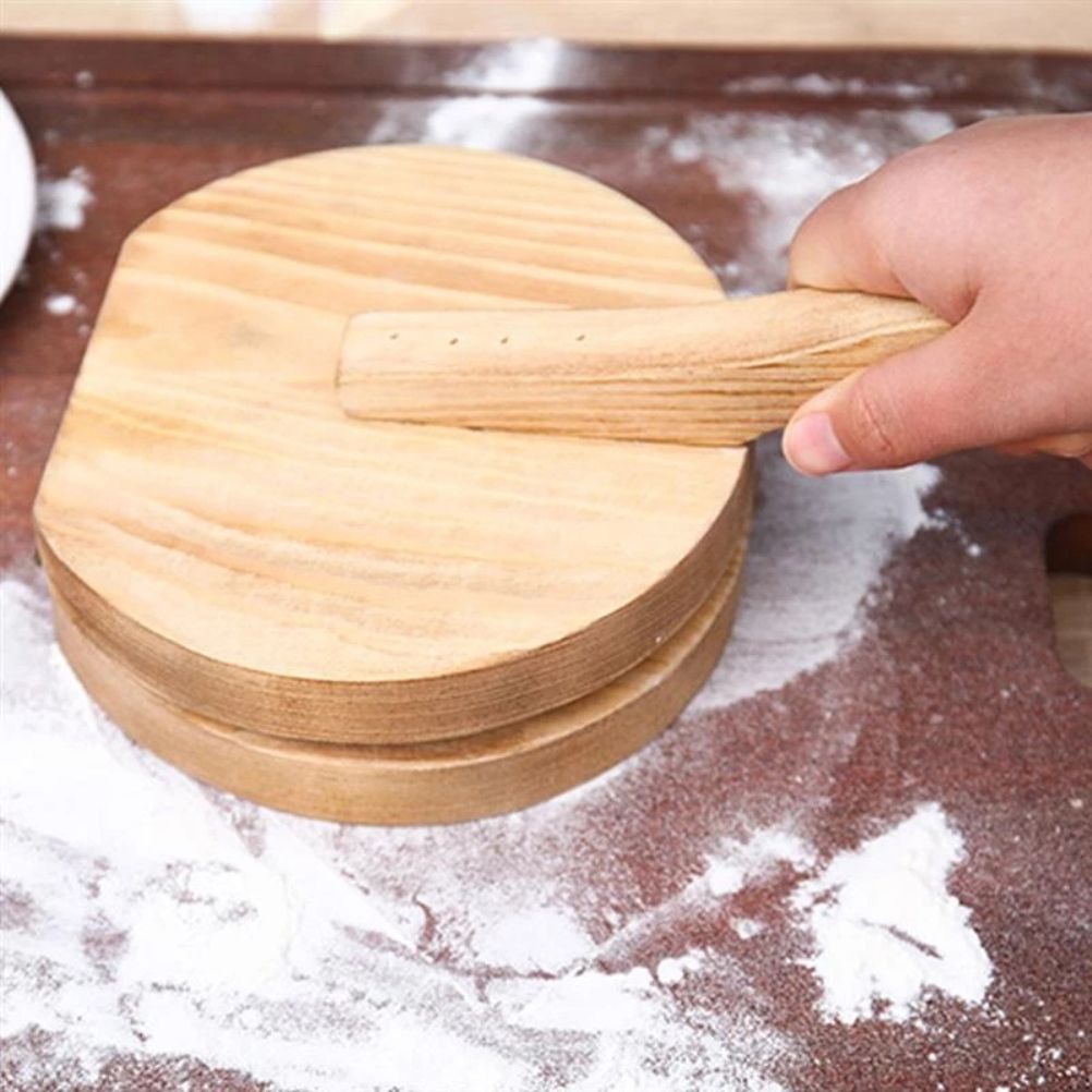 Wooden Dough Presser Tool Dumpling Skin Pressing Tool Dumpling Wrapper Making view 10