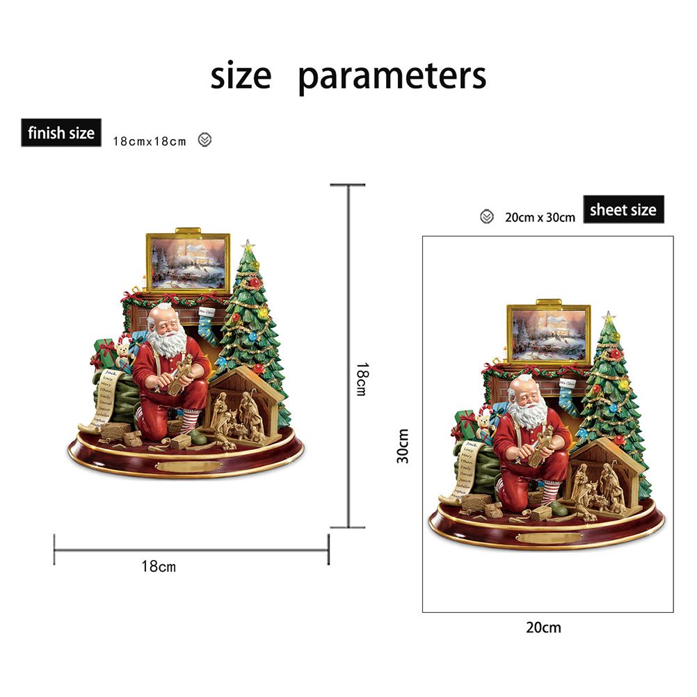 Christmas Santa Window Paste Stickers PVC Angel Merry Christmas Party Wall view 2