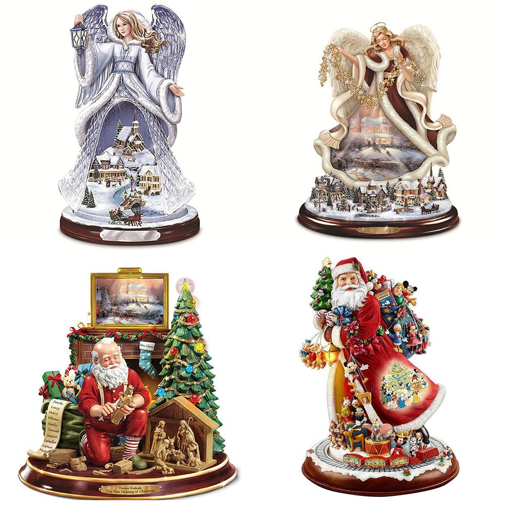 Christmas Santa Window Paste Stickers PVC Angel Merry Christmas Party Wall view 3