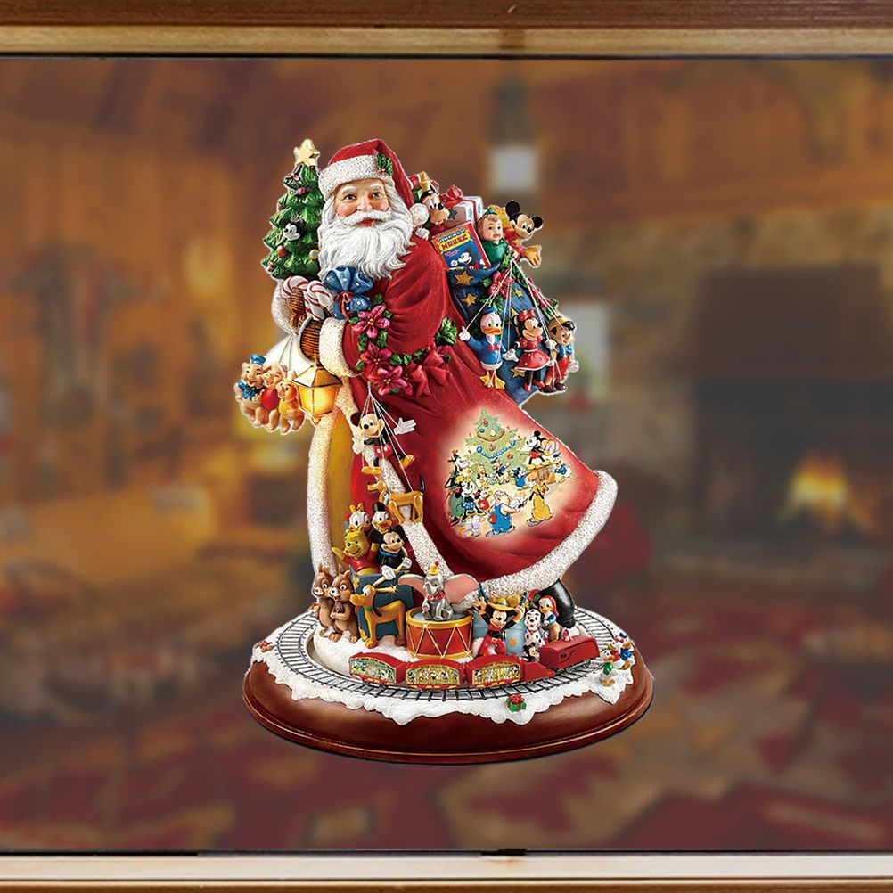 Christmas Santa Window Paste Stickers PVC Angel Merry Christmas Party Wall view 7