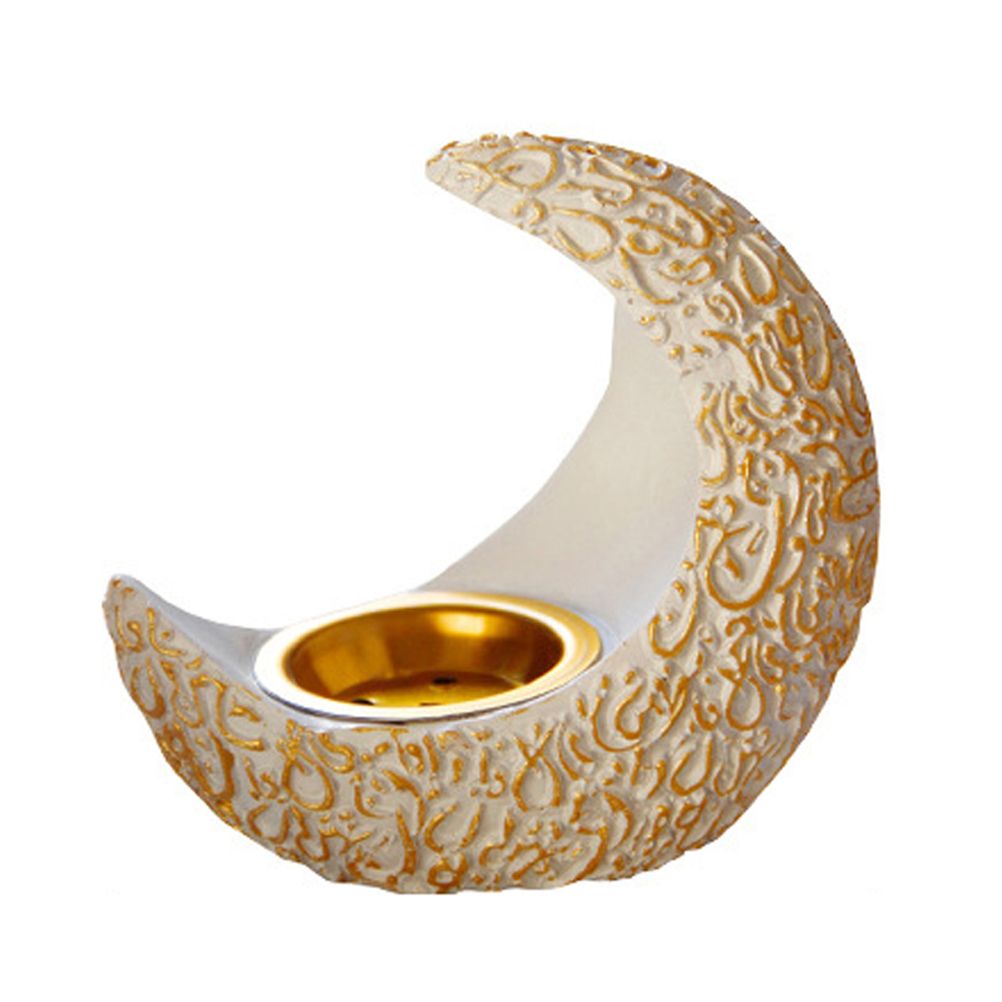 Incense Holder Moon Shape Aroma Stove Holder Resin Incense Holder Aromatherapy — image 1
