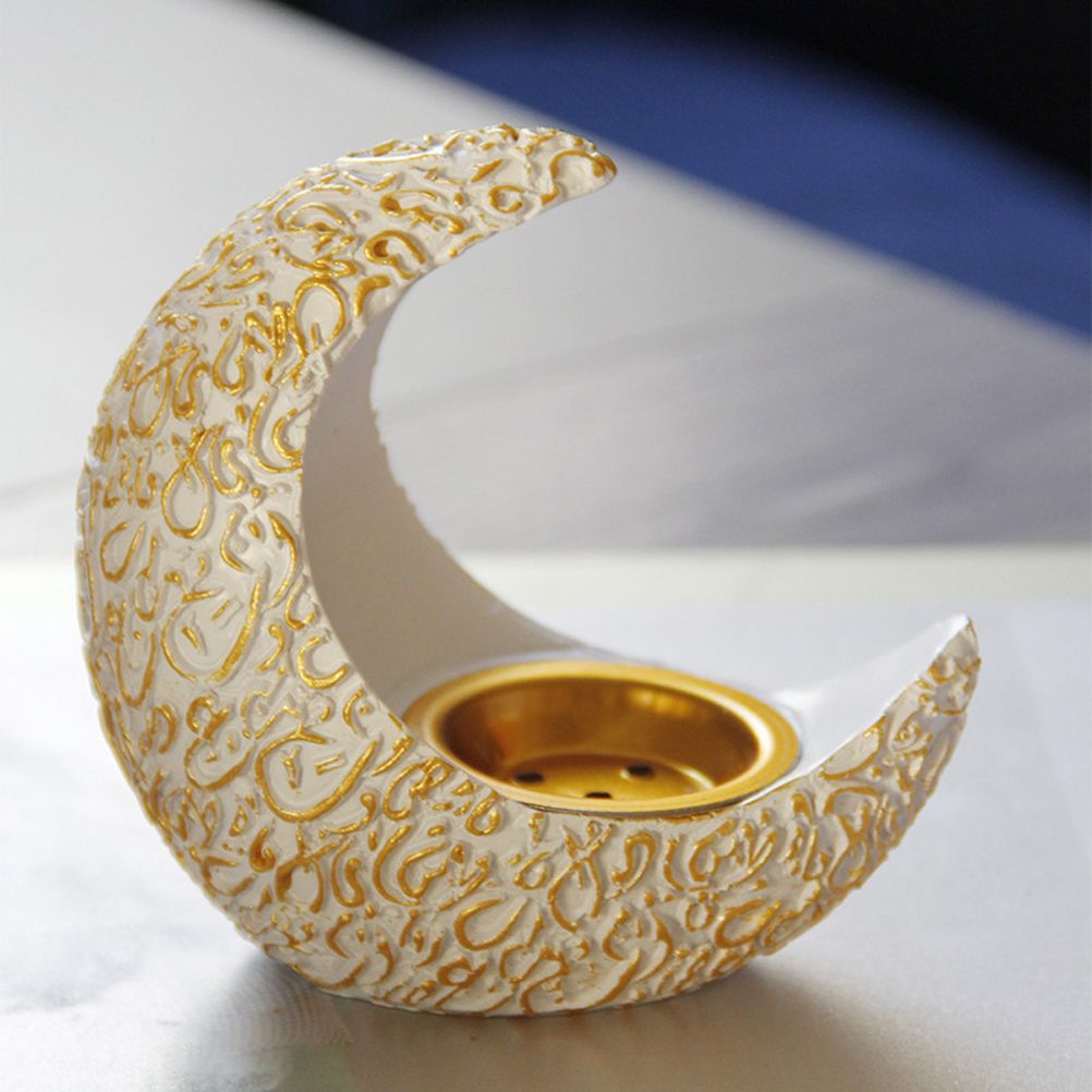 Incense Holder Moon Shape Aroma Stove Holder Resin Incense Holder Aromatherapy view 4