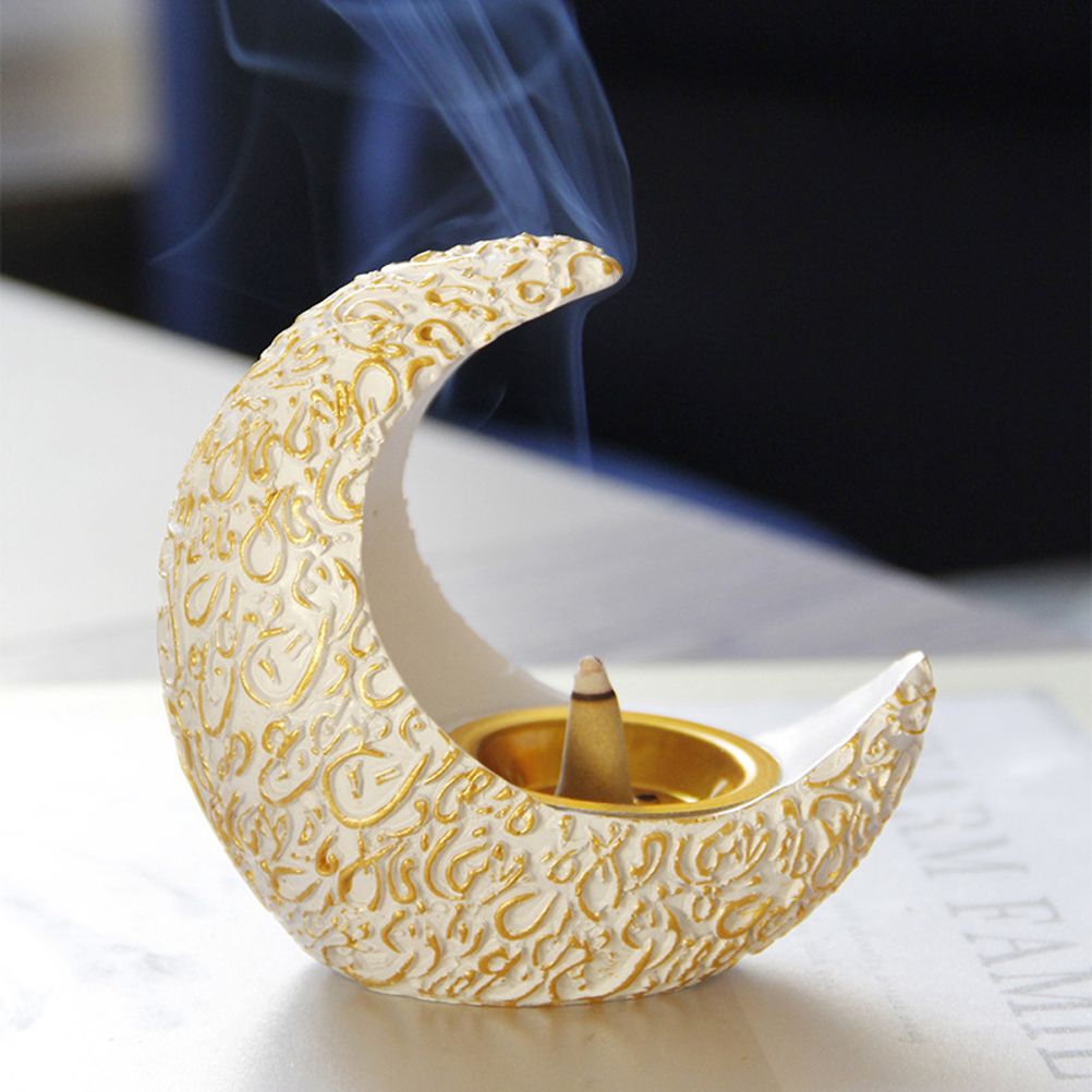 Incense Holder Moon Shape Aroma Stove Holder Resin Incense Holder Aromatherapy view 5