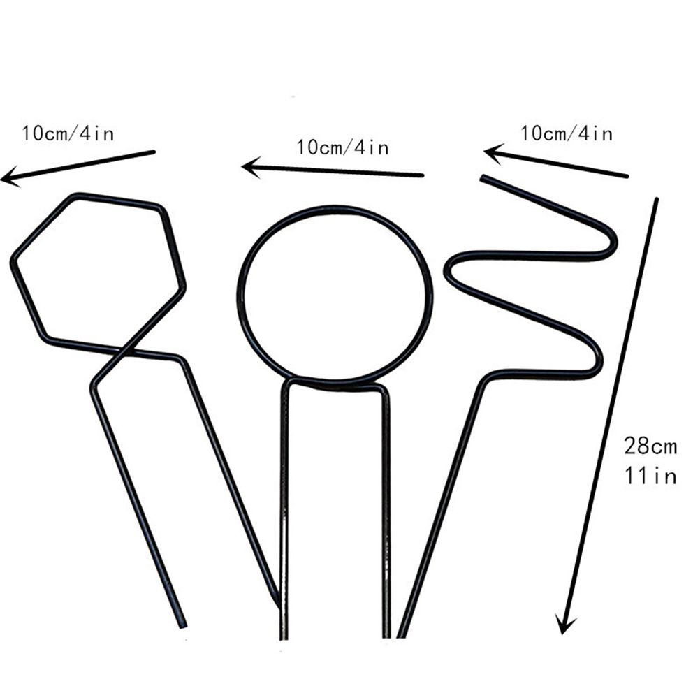 3 Pcs Metal Garden Trellis Climbing Plants Support Indoor Iron Plant Trellis view 3