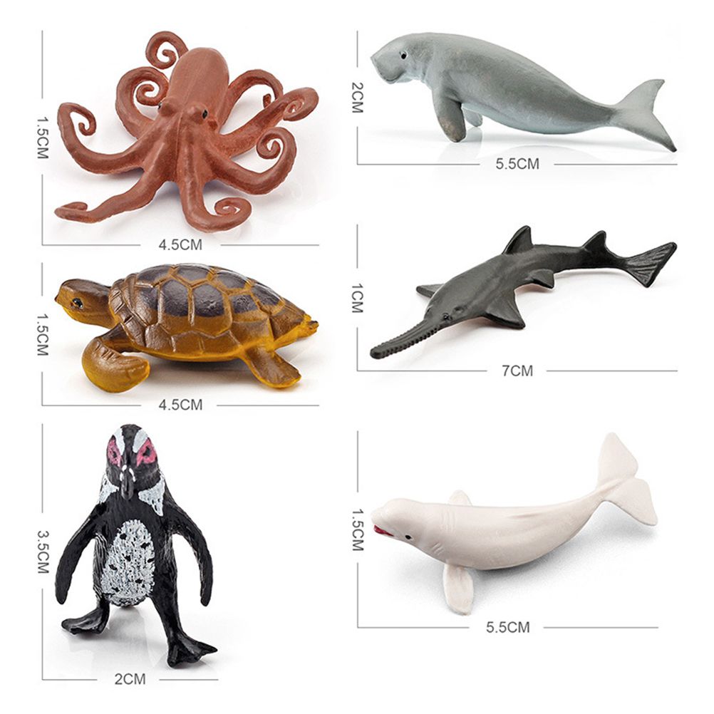 12PCS Mini Sea Toys for Kids Plastic Sea Animals Figurines Simulation Ocean view 2