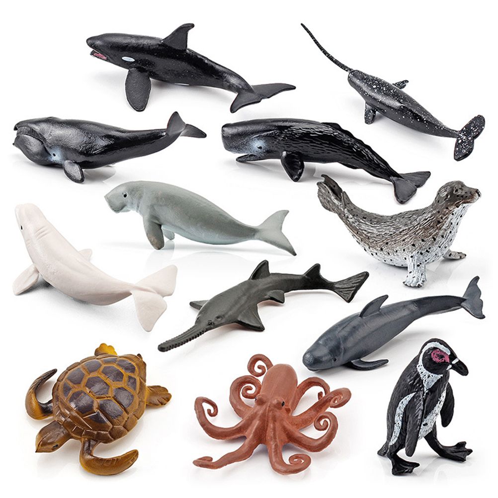 12PCS Mini Sea Toys for Kids Plastic Sea Animals Figurines Simulation Ocean view 13
