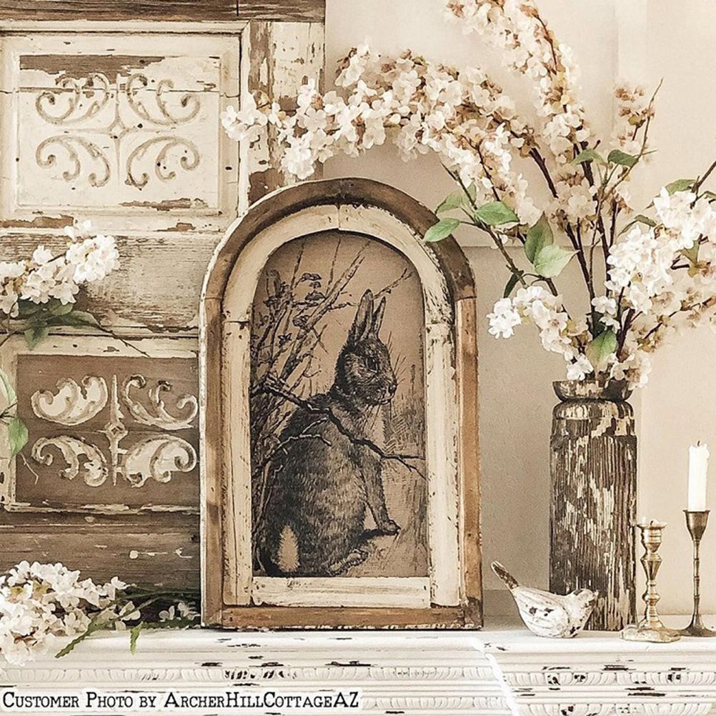 Easter Bunny Poster Vintage Wall Art Spring Farmhouse Country Charm Poster view 4