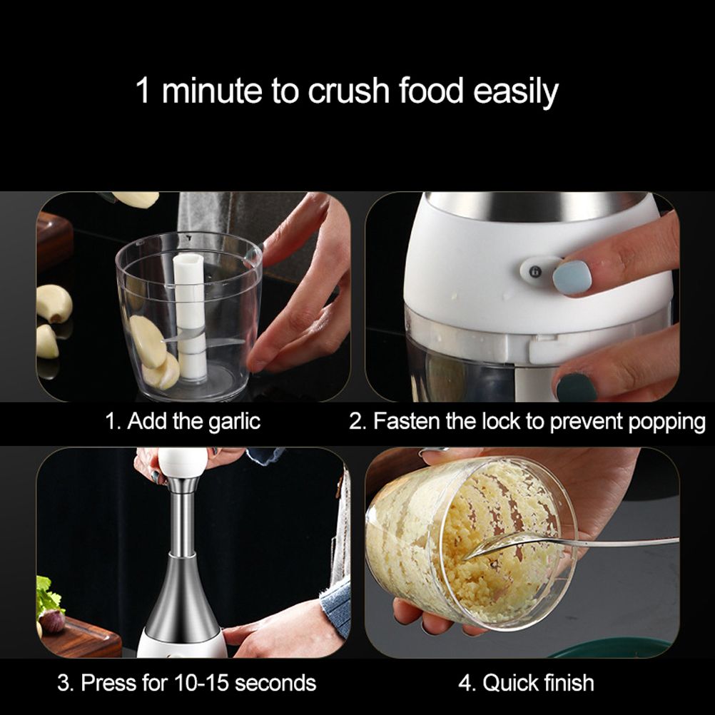 Manual Garlic Press Multi Function Garlic Mincer Garlic Crusher Safe and Easy view 5