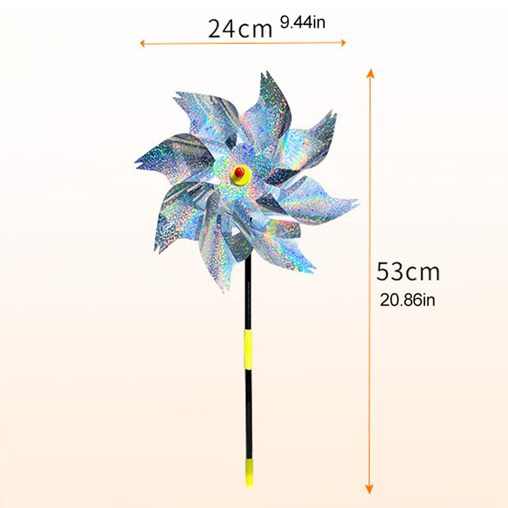 8Pcs Bird Repeller Pinwheel Reflective Garden Plant Flower Bird Repellent view 2
