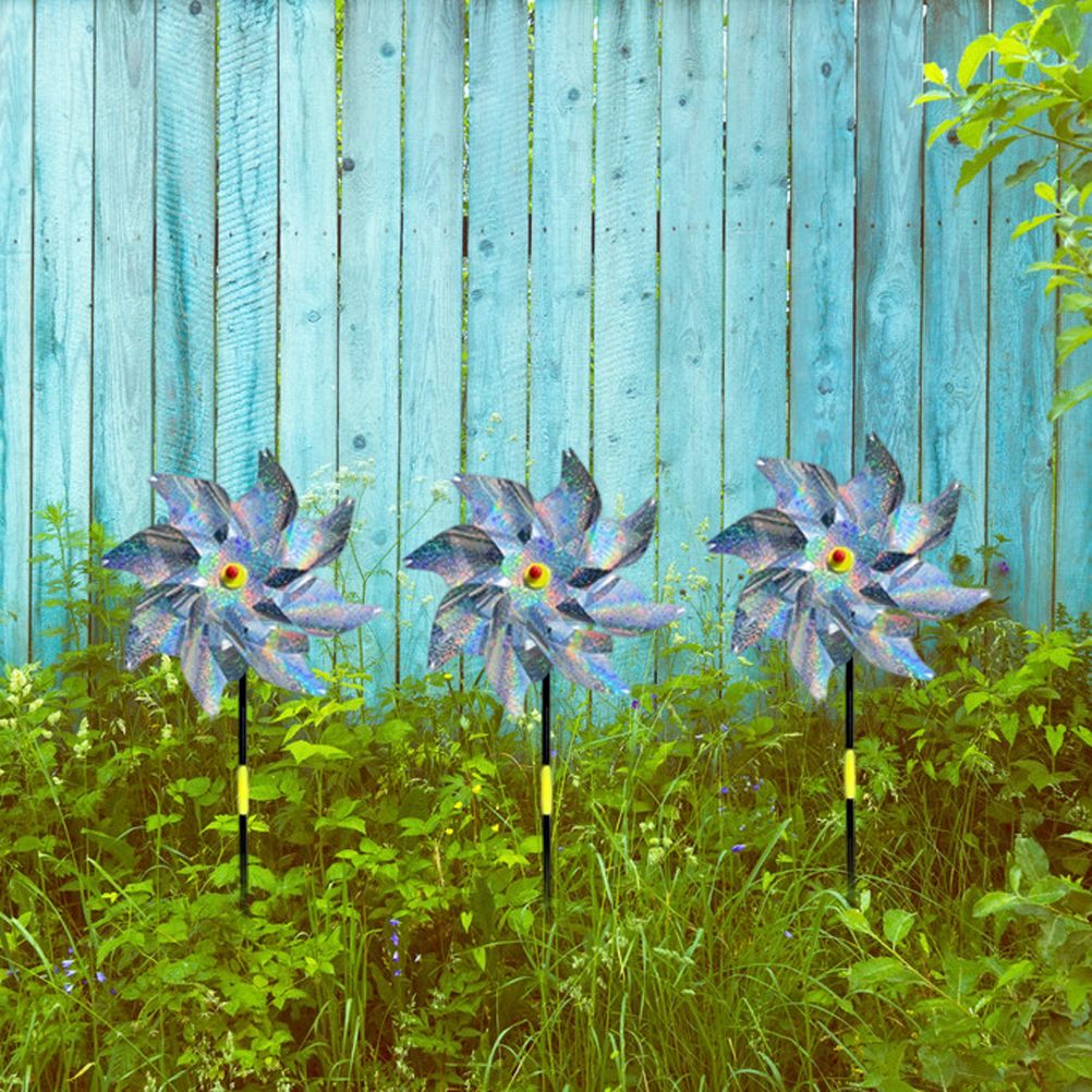 8Pcs Bird Repeller Pinwheel Reflective Garden Plant Flower Bird Repellent view 6