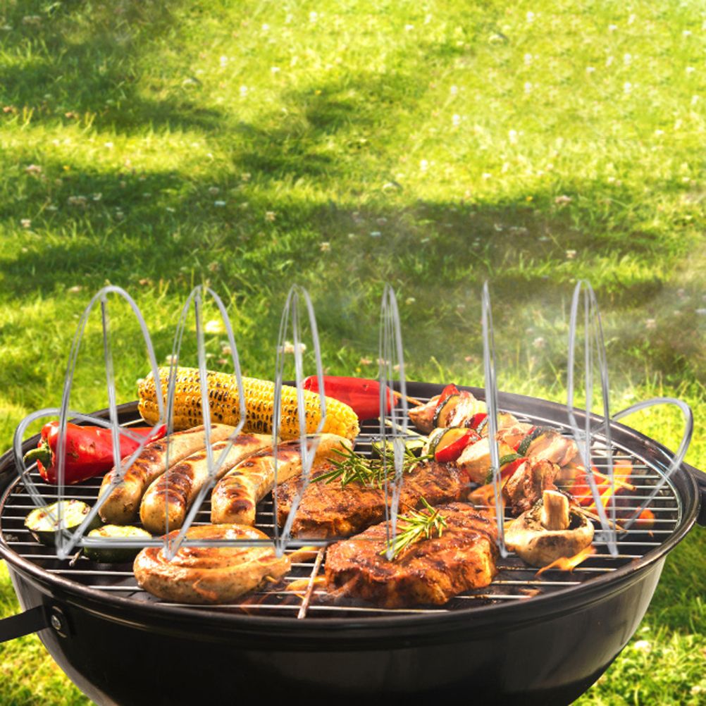 Stainless Steel Barbecue Bracket Rib Rack Barbecue Grilling Rack Non Stick view 11